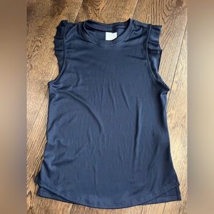 Lucky in Love Navy Ruffle Tank